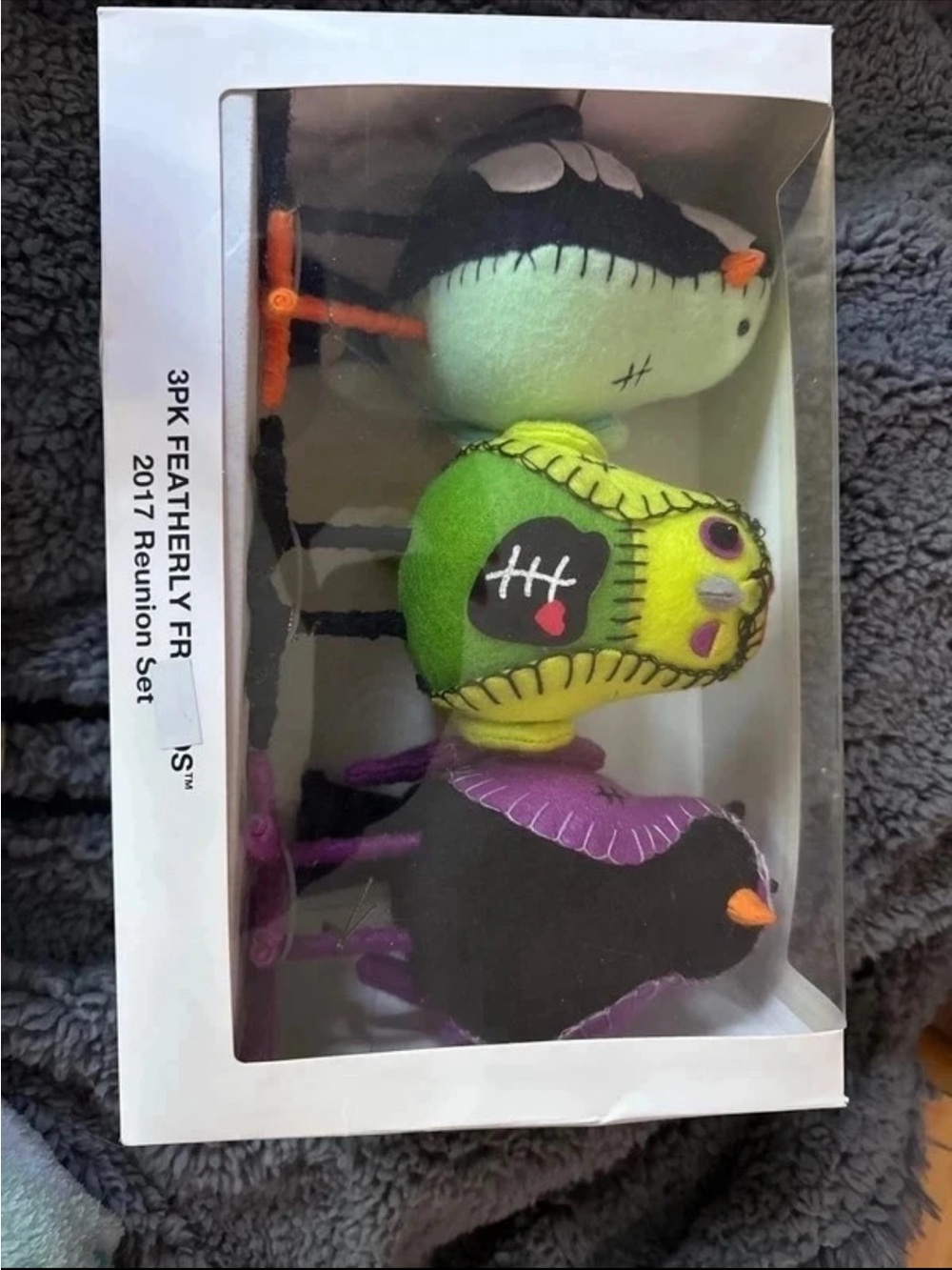 Target Plush Halloween Bird Trio - Green, Black, Purple